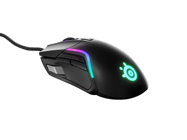 Ratón gaming - SteelSeries Rival 5, Por cable, USB, 18.000 ppp, RGB, Aceleración 40G, 1 ms, Negro