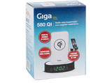 Radio despertador - GigaTel 580QI, FM, Sleep&Snooze, USB, Display LED, Alarma dual, Negro