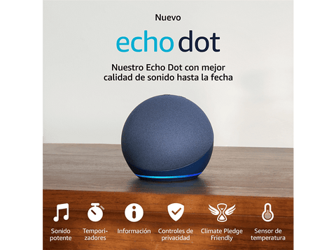 Altavoz inteligente - Amazon Echo Dot (5. Gen 2022), Controlador de Hogar, Azul marino