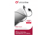 Cellularline AUCLASSICK Dentro de oído Binaural Alámbrico Negro auriculares para móvil