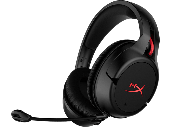 Auriculares gaming - HyperX Cloud Flight, De diadema, Inalámbricos, Para PC/ PS4, Hasta 30 horas, Negro y Rojo