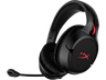 Auriculares gaming - HyperX Cloud Flight, De diadema, Inalámbricos, Para PC/ PS4, Hasta 30 horas, Negro y Rojo