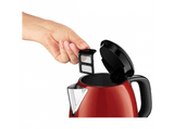 Hervidor de agua - Russell Hobbs Mini ColourPlus 24992-70, 1 l, Base 360º, Apagado automático, Rojo