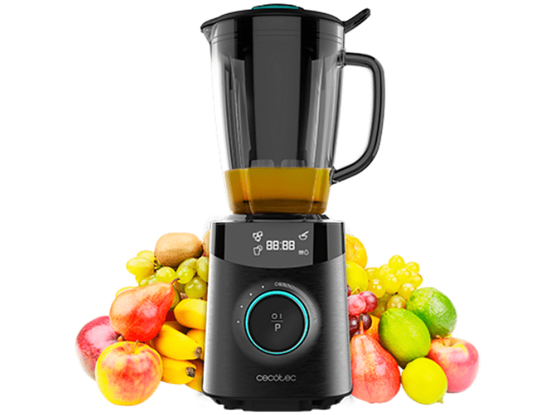 Batidora de vaso - Cecotec Power Black Titanium 1800 Advance, 1800 W, 1.8 l, 22000 rpm, Jarra de vidrio, Negro
