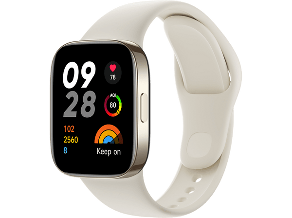 Smartwatch - Xiaomi Redmi Watch 3, Bluetooth, Hasta 12 días, Multideporte, Marfil