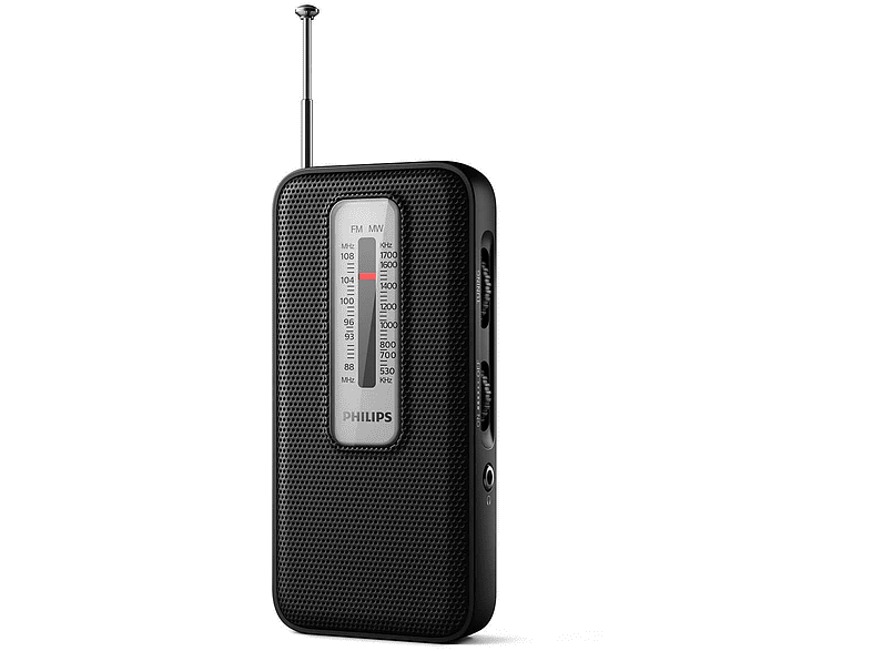 Radio portátil - Philips TAR1506/00, FM/OM, Sintonización analógica, Negro