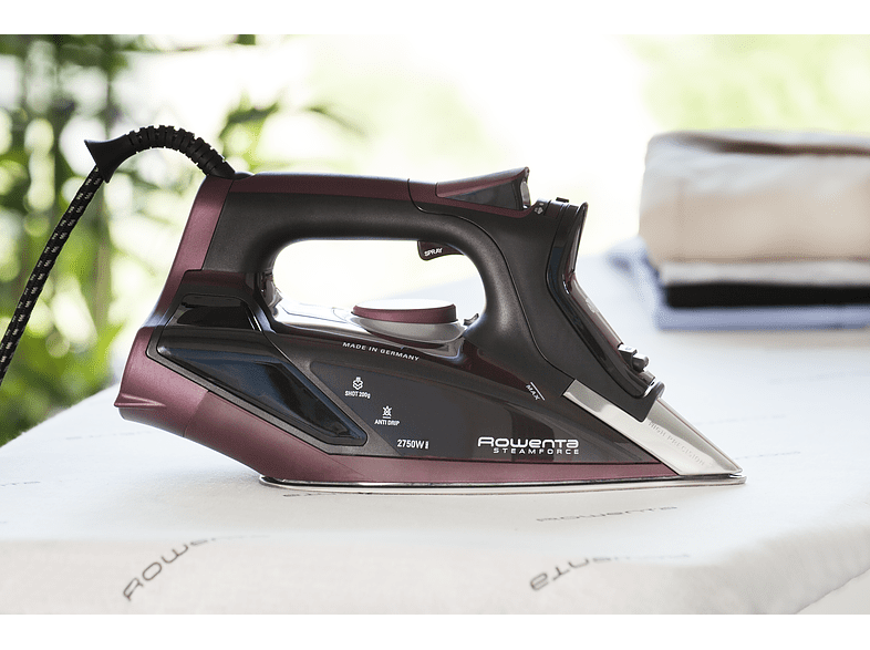 Plancha de Vapor - Rowenta STEAMFORCE DW 9218, 2750W, 400 microagujeros, sistema Anti-drip