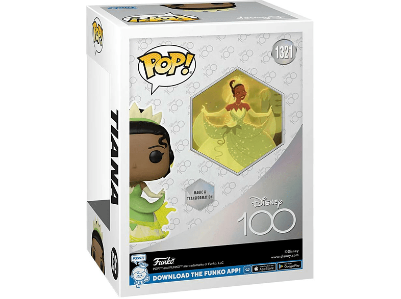 Figura - Funko Pop! Disney 100th: Tiana, Vinilo, 9.5 cm