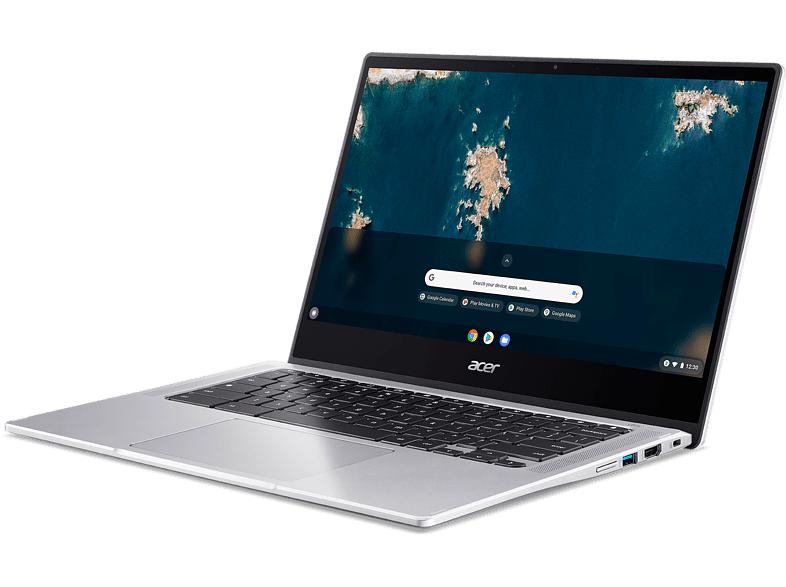 Convertible 2 en 1 - Acer Chromebook Spin CP314-1H-C048, 14 HD, Intel® Celeron® N4500, 8GB RAM, 64GB eMMC, UHD Graphics, Google Chrome OS