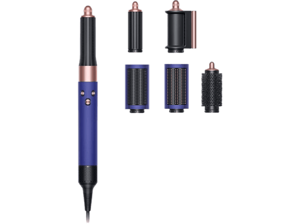 Moldeador - Dyson Airwrap Q4 Gifting 2022, Tecnología iónica, 3 Temperaturas, Edición Especial, Bolsa de viaje de regalo, Azul índigo/Rosa