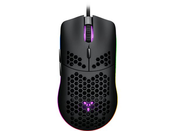 Ratón gaming - ISY IGM 4000 Ultralight RGB, Por cable, 7200 ppp, Scroll, Negro