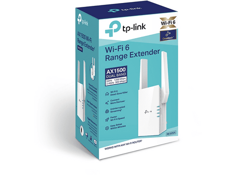 Amplificador Wi-Fi - TP-Link RE505X, Inalámbrico, Wifi 6 (IEEE 802.11ax), Gigabit Ethernet, Modo AP, Blanco