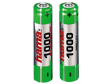 Pilas AAA - Hama, 1000 mAh, Batería NiMH, 1.2V, Recargables