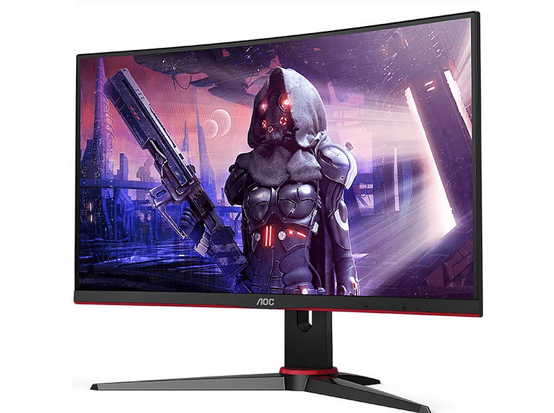 Monitor gaming - AOC C24G2AE/BK, 24 FHD, 1 ms, 165 Hz, FreeSync™ Premium, Low Blue Light, Curvo 1500R, Negro