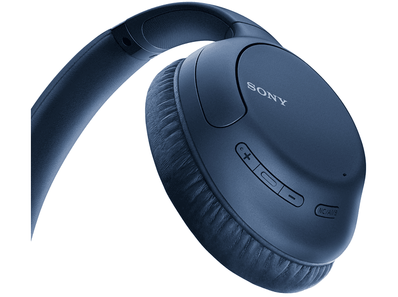 Auriculares inalámbricos - Sony WH-CH710N, Bluetooth, NFC, Micrófono, 35h autonomía, Cancelación ruido, Azul