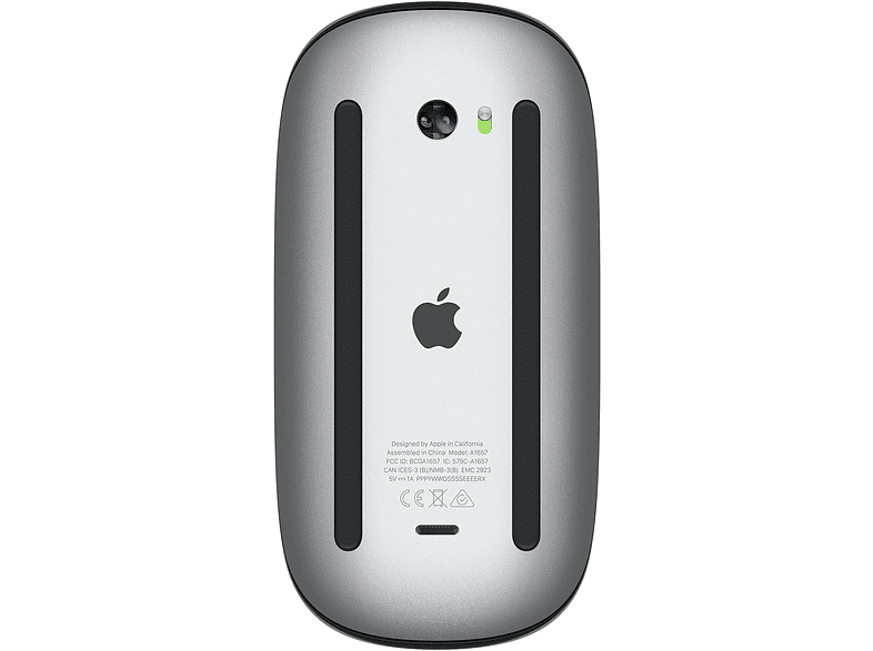 Apple Magic Mouse, Superficie multitáctil, Lightning, inalámbrico y recargable, Negro