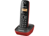 Teléfono - Panasonic KX-TG 1611 SPR Rojo con identificador de llamadas