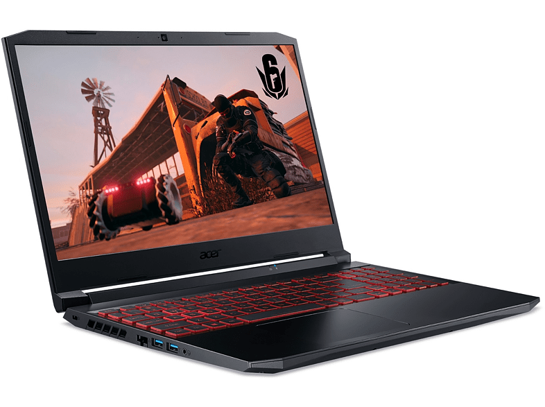 Portátil gaming - Acer AN515-57, 15.6 Full HD, Intel® Core™ i5-11400H, 8GB RAM, 512GB SSD, GeForce RTX™ 3050Ti, Sin sistema operativo