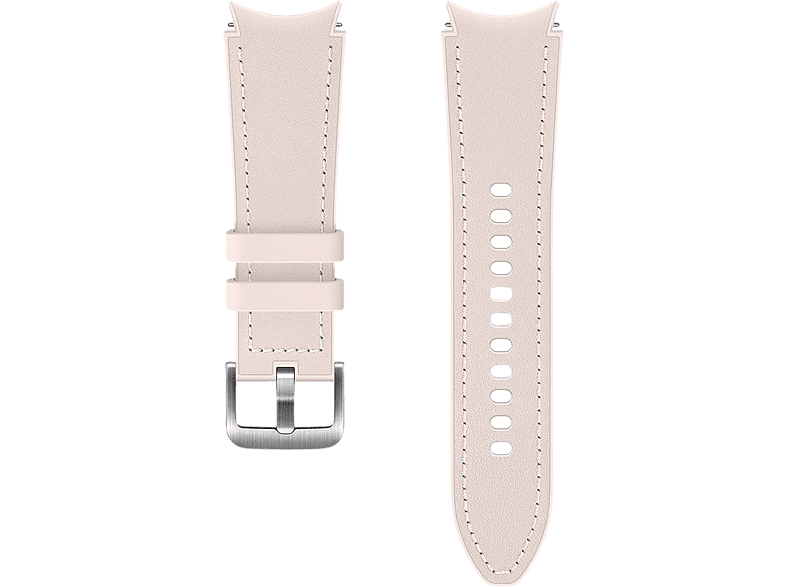 Recambio correa - Samsung Hybrid Leather Band, Para Galaxy Watch 4, S/M, 20 mm, Cuero/Fluoroelastómero, Rosa