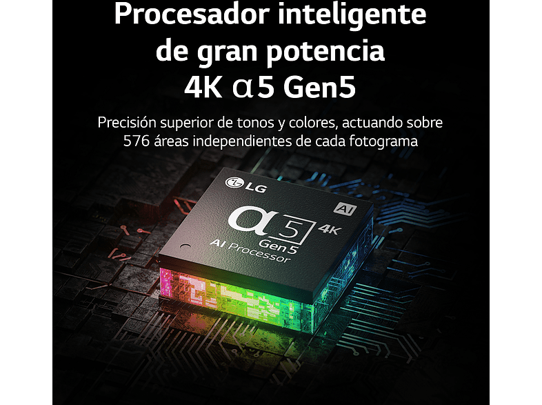 TV LED 50 - LG 50NANO766QA, UHD 4K, Procesador α5 Gen5 AI Processor 4K, Smart TV, DVB-T2 (H.265), Azul Oscuro