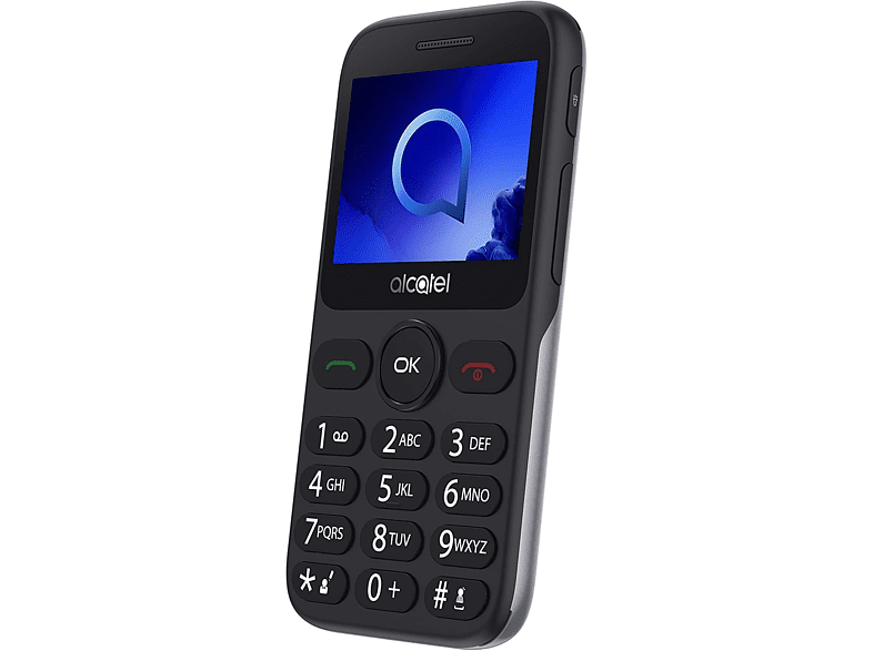 Móvil - Alcatel 2019G, 2.4 P, 2MP, Bluetooth, Radio FM, Linterna, SOS, Plata