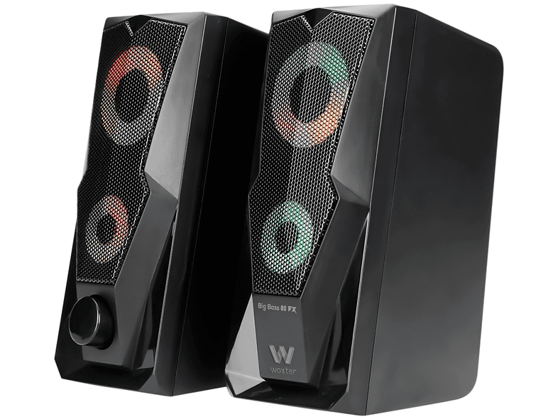 Altavoces para PC - Woxter Big Bass 80 FX, Gaming, Retroiluminados, 15 W