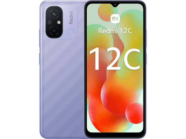 Móvil - Xiaomi Redmi 12C, Morado, 128 GB, 4 GB RAM, 6.71" HD+ Dot Drop display, MediaTek Helio G85, 5000 mAh, Android
