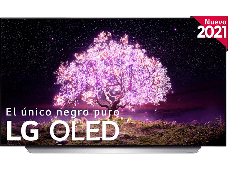 TV OLED 55 - LG OLED55C15LA.AEU, UHD 4K, α9 Gen4, webOS 6.0, Smart TV, Asistentes de voz, Dolby Atmos, Blanco