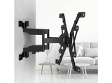 Soporte TV - Hama Full Motion Ultraslim 00118064, Inclinable, De 37 a 75, 2 brazos, VESA 600 x 400 mm, Negro