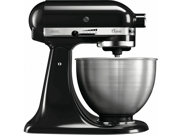 Robot de cocina - KitchenAid 5K45SSEOB, Amasador, Batidor, 4.3 L, 275 W, Negro