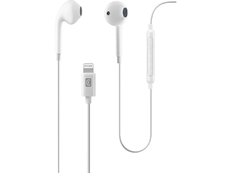 Auriculares de botón - Cellular Line EAGLE, Para Apple, Micrófono, USB - C, Blanco