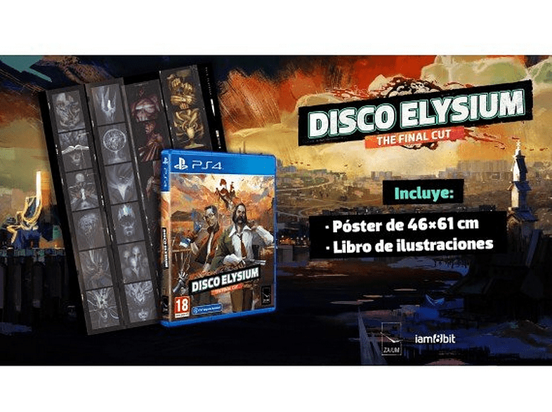 PS4 Disco Elysium (Ed. The Final Cut) + Libro de ilustaciones + Póster
