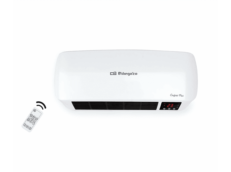 Calefactor de baño Split - Orbegozo SP 6000, programable, 2000 W, 2 niveles de potencia