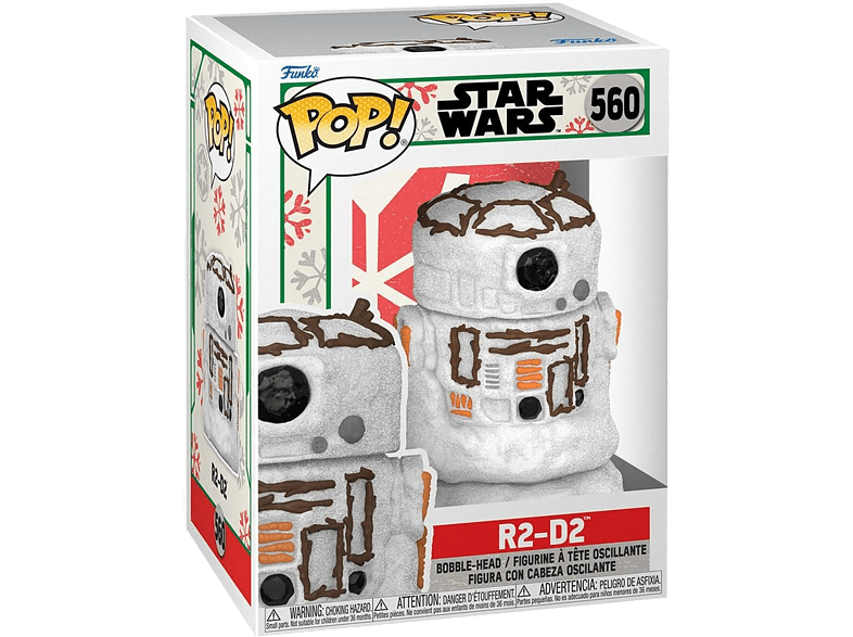 Figura - Funko POP! Star Wars Holiday: Snowman R2-D2, Vinilo, 9.5 cm