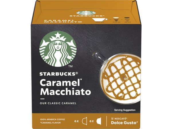 Cápsulas monodosis - Starbucks NDG  Caramel Macchiato, 12 Cápsulas, para Dolce Gusto