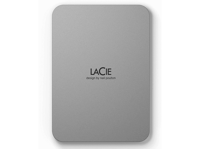 Disco duro externo 2 TB - LaCie Mobile Drive V2 STLP2000400, USB-C, 130 MB/s, Plateado lunar