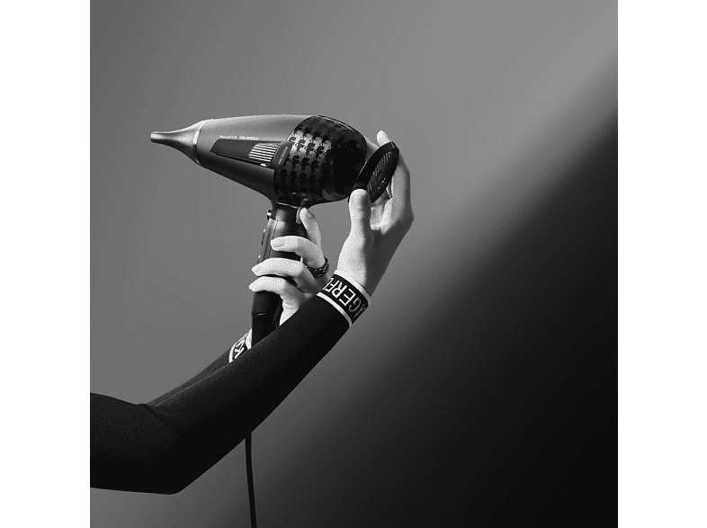 Secador -  Rowenta x Karl Lagerfeld CV887LF0 K/Pro Stylist, 2200 W, Motor AC Pro, 2 velocidades, 3 temperaturas, Tecnol. iónica, Keratin & Glow, Negro