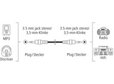 Cable audio - Hama 00205262, Jack 3.5 mm, 1.5 m, Negro