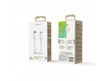Cable USB - Muvit MCUSC0006, 1.2 m, 3 A, De USB-C a Lightning, Blanco