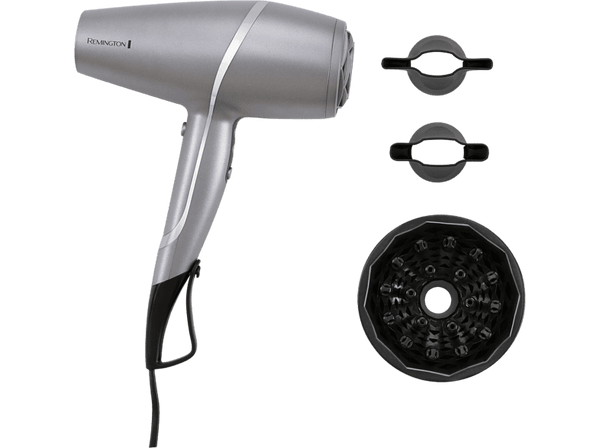 Secador - Remington PROluxe You Adaptive Hairdryer AC9800, 2400 W, 3 temperaturas, 2 velocidades, Gris