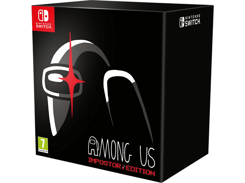 Nintendo Switch Among Us Impostor Edition + Peluche + Caja lenticular + Tarjeta de acceso + Códigos de fondos de pantalla + Cinta + Pegatinas