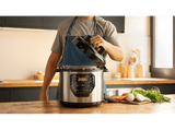 Robot de cocina - Cecotec GM H Fry, 1000 W, 6 L, 27 modos, 11 temperaturas, 5 presiones, Programable 24 horas, Incluye cabezal de aire caliente, Negro