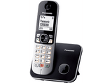 Teléfono - Panasonic KX-TG6861SP, Inalámbrico, Identificación de llamadas, No molestar, Negro + Base