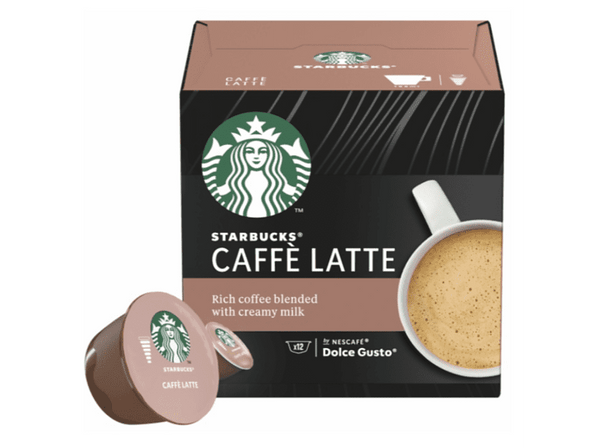 Cápsulas monodosis - Dolce Gusto 12449228, Caffè Latte Starbucks, 12 unidades