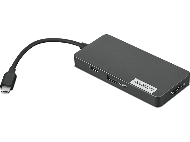 Adaptador - Lenovo USB C 7-in-1 Hub ROW, USB C 3.2, HDMI, Gris