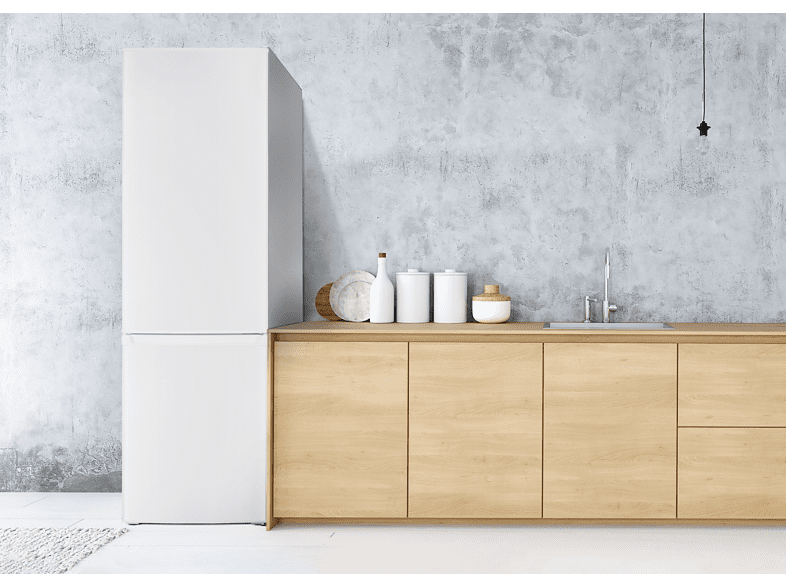Frigorífico combi - OK OFK 651 F W, Compresión, 180 cm, 262 Litros, Luz interior, Blanco