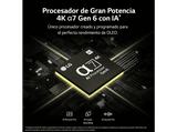 TV OLED 55 - LG OLED55B36LA, UHD 4K, Inteligente α7  4K Gen6, Smart TV, DVB-T2 (H.265), Negro