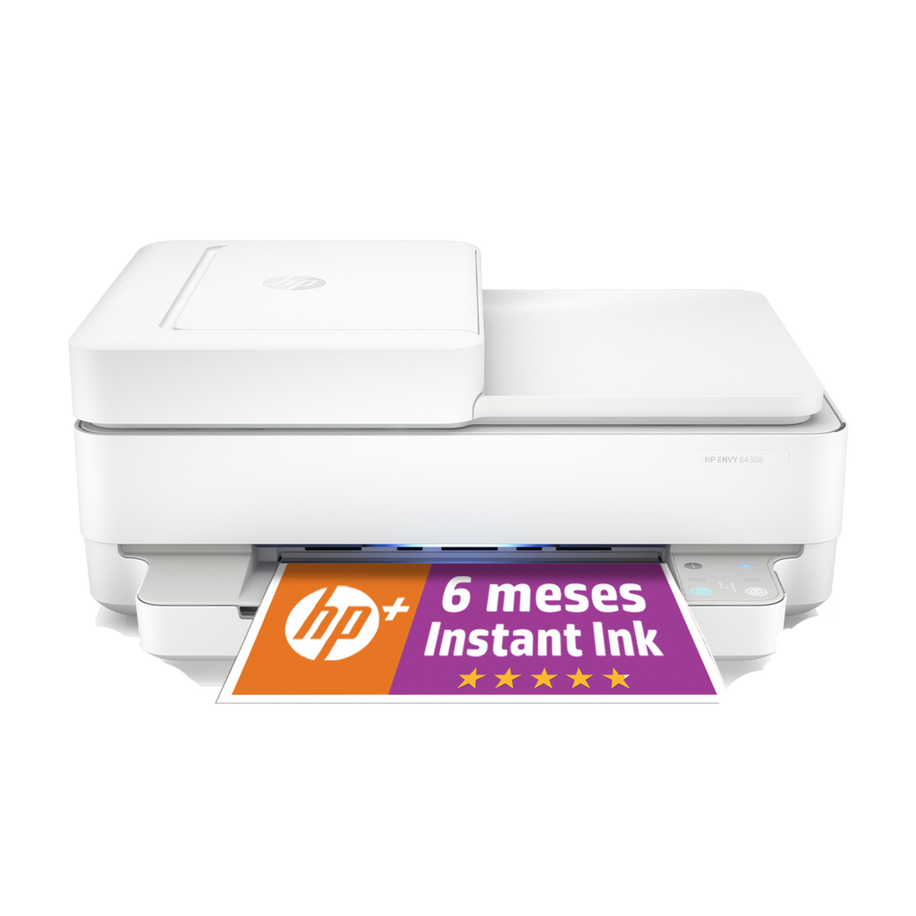Impresora multifunción - HP Envy 6430e,Color/Mono,10 ppm,Inyección, Wi-Fi,6 meses de impresión Instant Ink HP+